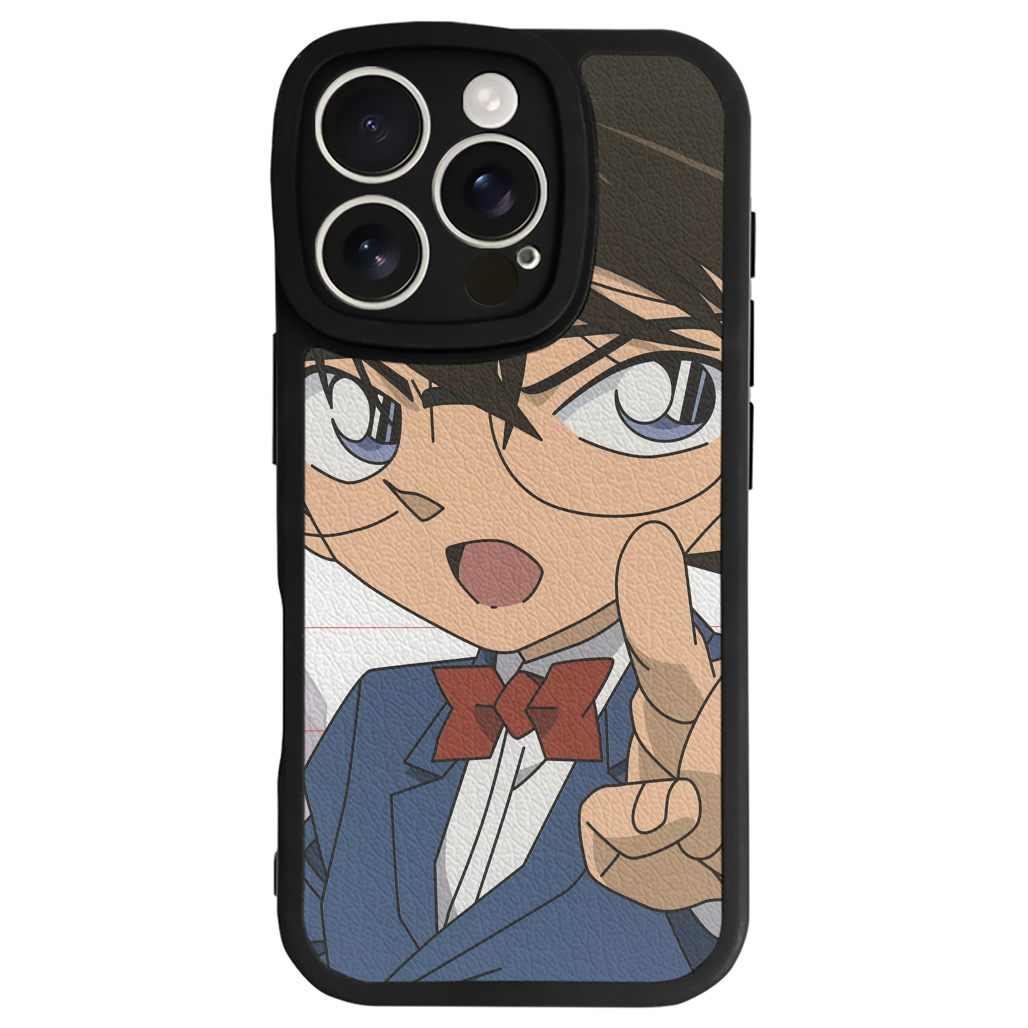 （画像用） 名探偵コナン Detective Conan 【iPhone 16シリーズ対応】シリコンスマホケース（レザー調） 材質：シリコン